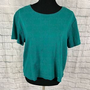 Classic Elements short sleeve Crewneck embroidered top sz 14/16 women